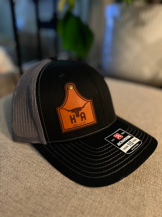 Cattle Tag Branded Hat - black/charcoal