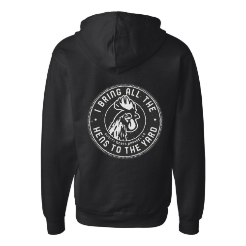 Rooster-Hen Hoodie - black