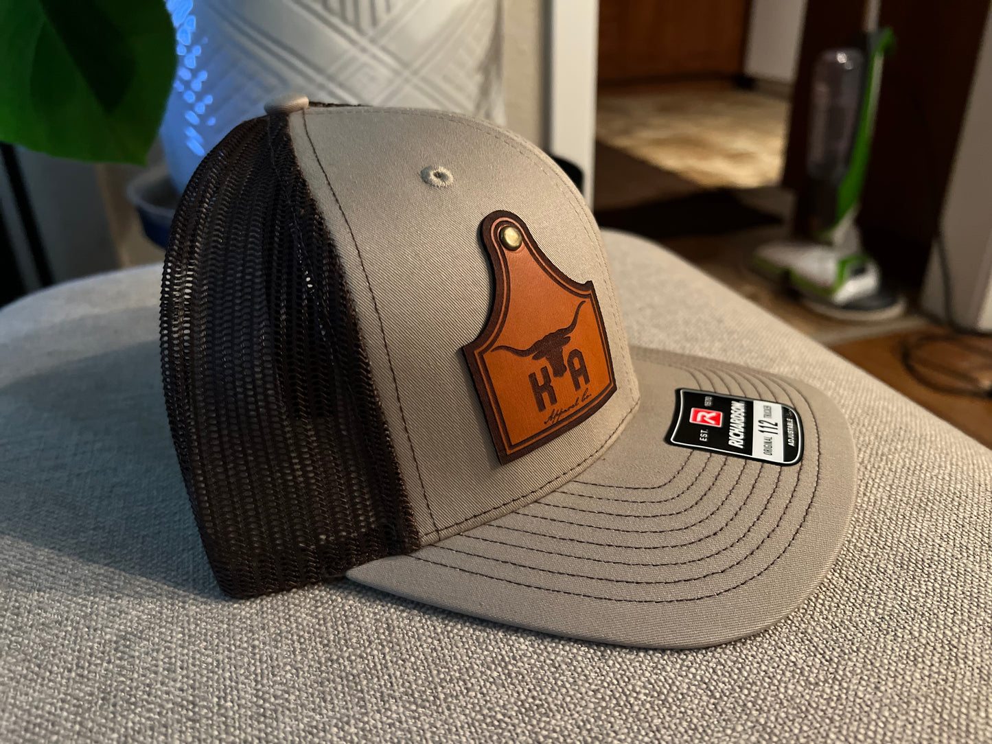 Cattle Tag Branded Hat - khaki/brown