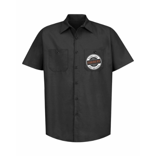 Mens Industrial Button Up - black